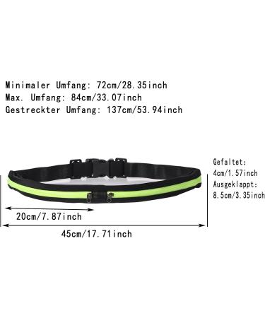 Floatdream Adjustable Waterproof Running Belt - 4 Cell Phone Bags Hip Pocket for Sports Holds Phones Keys & Headphones - Buy Online on GoSupps.com