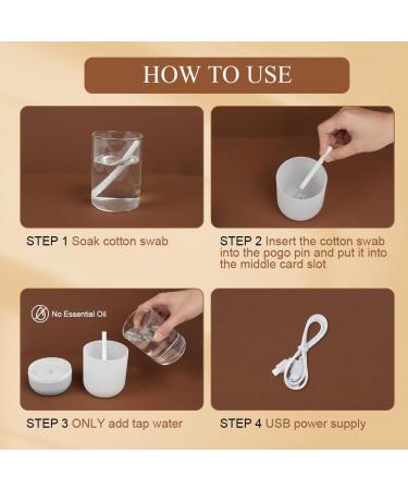 Vicloon Mini Air Humidifier - 300ml USB Quiet Diffuser with Night Light & 2 Spray Modes - Perfect for Home & Travel - Buy Online on GoSupps.com