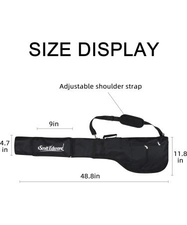 Scott Edward Foldable Golf Club Carry Bag | Portable Sunday Pencil Bag | Lightweight & Waterproof | Holds 7-12 Clubs | Black - Buy Online on GoSupps.com