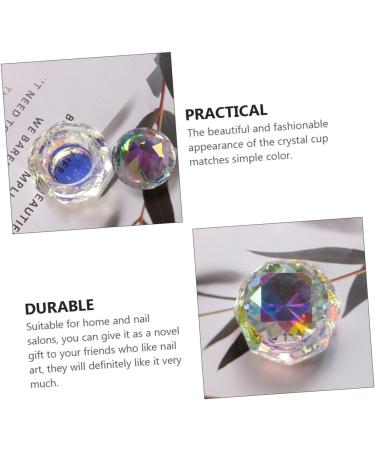 Crystal Glass Nail Crystal Bowl Nails Glass Dish Nail Liquid Dappen Bowl Nail Powder Storage Organizer Nail Dappen Bowl Nail Liquid Bowl Glass Containers Dappen Dish Ashtray Care - Buy Online on GoSupps.com