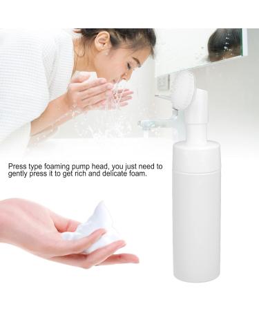 Silicone Brush Head Foaming Bottle Large Diameter Smooth Design Spiral Bottle Mouth Press Type Pump Head Round Bottom Bottle for Lotion or Facial Cleanser Bottling (200ML) 200ML 1 count (Pack of 1) - Buy Online on GoSupps.com