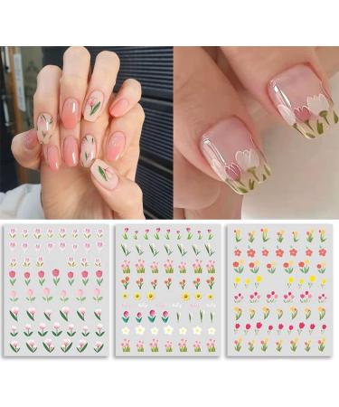 Decor Nail Design Tulip DIY Manicure 3D Holographic Flower Nail Stickers(5) Style05 - Buy Online on GoSupps.com