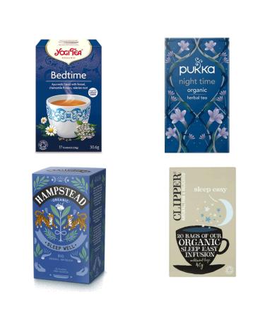 Organic Sleepy Tea Selection | Perfect Bedtime Tea | 4 Packs Of Natural Sleep Tea