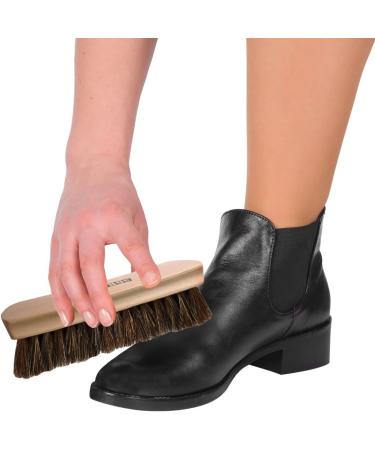 Genuine 100% Horsehair Professional Shoe Shine Brush - 6.75 - Premium Quality - Buy Online on GoSupps.com