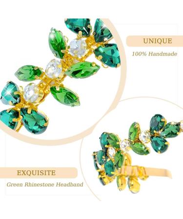 Rhinestone Headband Green Sparkling Crystal Headwear Party Prom Hair Accessory for Women and Girls - Buy Online on GoSupps.com