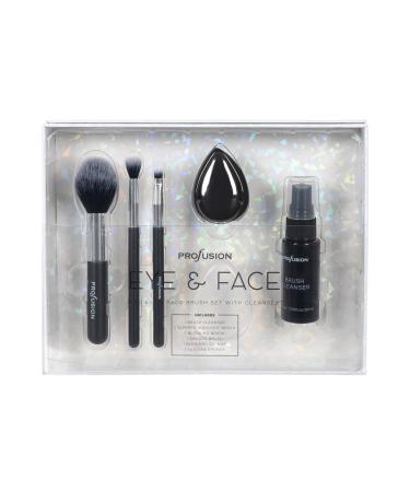Profusion Cosmetics White Crystals Brush and Cleanser Set - Flawless Beauty Makeup Tool Kit for Artists - Buy Online on GoSupps.com