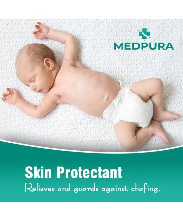 Regular Strength Baby Diaper Rash Cream - 20% Zinc Oxide Treatment & Prevention | Hypoallergenic Paraben-Free | MedPura 3 oz - Buy Online on GoSupps.com