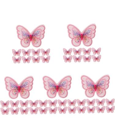 TEHAUX 100 Pcs Double Layer Butterfly Cloth Patch Roller Blind Fittings Diy Polyester 3d Banner Embroidered - Buy Online on GoSupps.com