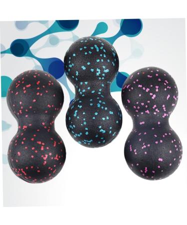 Besportble 3-St Rolling Peanut Massage Balls - Spiky Yoga Rollers for Foot & Neck Physiotherapy | International Shipping - Buy Online on GoSupps.com