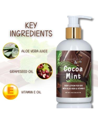 Lather Green Kids Body Lotion Plant Based Gentle Moisturizer with Shea Butter Safe for Sensitive Skin Cocoa Mint 3 Pack (8 oz Each) - Buy Online on GoSupps.com