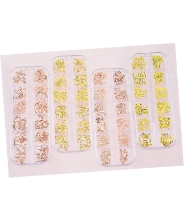 Healeved 3 Boxes Nail Decor Metal Flower Barrettes for Women Baby Silicone Shower Brush Rose Gold Spider Vein Nail Art Decoration Nail Gel Nail+polish Nail Art Ornaments Accessories Tool - Buy Online on GoSupps.com