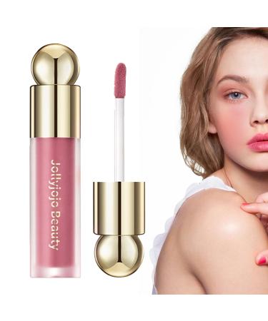 WOBBLO Liquid Cheek Blush - Long Lasting Blush - Moisturizing Natural and Long Lasting Matte Dye for Mature Skin - Makeup for Cheeks and Lips 02#