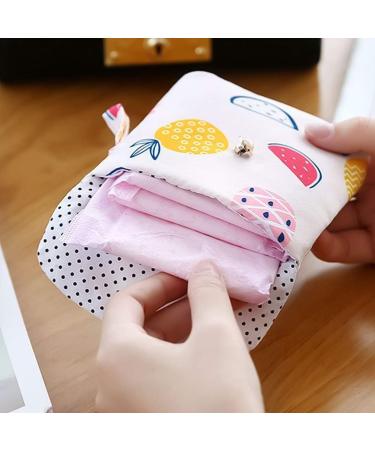 Sanitary Napkin & Menstrual Cup Storage Bag 4 Pcs - Portable Feminine Hygiene Pouch for Teen Girls & Women - Random Patterns - 4 Count - Buy Online on GoSupps.com