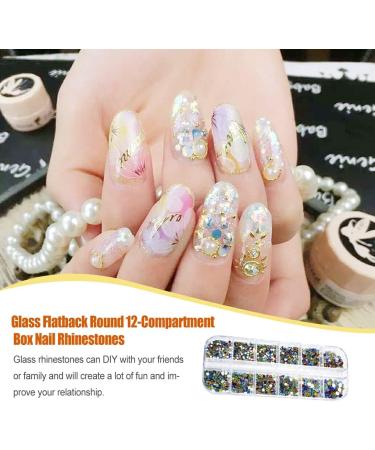 AUklOPVZZ Micro Nail Beads Crystal Rhinestones Professional Gravel Stone DIY Supplies Versatile Usages Eye-catching for Home Use 11color 1440 - Buy Online on GoSupps.com