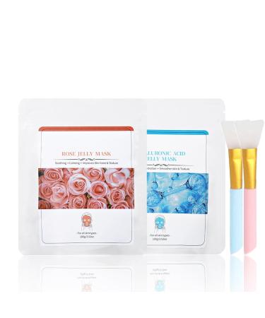 Face Masks Beauty - Rose & Hyaluronic Acid Jelly Mask - Face Masks Beauty for Deep Cleansing Hydrating & Nourishing - Face Care for Reducing Acne & Removing Dark Spots - Peel Off Face Masks