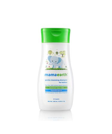 MAMAEARTH Gentle Cleansing Hair Shampoo for Babies | Coconut Based Cleansers for Delicate Baby Scalp | Hypoallergenic & Tear-Free Formula | 6.76 Fl Oz/200ml 6.76 Fl Oz (Pack of 1)