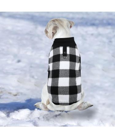 Premium Dog Vlies Vest for Small Dogs - Stylish Sweater Jacket for Boys & Girls | Ideal for Dachshunds Chihuahuas & French Bulldogs | XXL Black Checkered - Buy Online on GoSupps.com