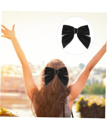 minkissy Bow Hairpin Hair Bows Clips Bowknot Hairpins Valentines Girl Hair Bows Alligator Clip Bows Grosgrain Hair Bow French Barrette Toddler Autumn and Winter Hair Knot Velvet Cloth 15x14x2.5cm Black - Buy Online on GoSupps.com