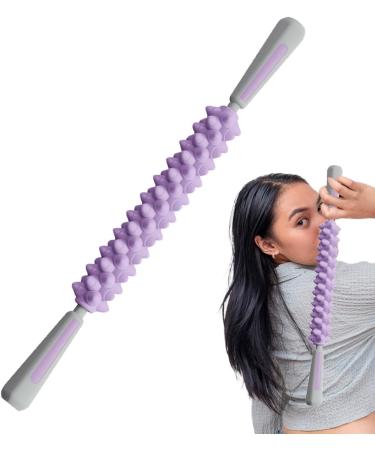 Nudge Massagestab | Premium Muscle Roller for Relaxation | Comfortable Manual Massage Device for Back Thigh Neck | Ideal for Yoga Travel & Fitness - Violet - Buy Online on GoSupps.com