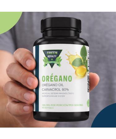 GREEN ROYALTY Oregano Oil Softgels 80% Carvacrol Immune Support Supplement with Olive Oil 100 mg per Serving 90 Softgels Non-GMO Dietary Supplement - Buy Online on GoSupps.com