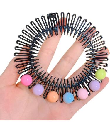 hgnxa Stretchy Full s Comb Plastic Circular Hair Comb Stretchy Headband Holder for Women Girls Comb Hair Clips Five pointed star - Buy Online on GoSupps.com