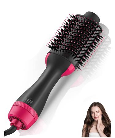 Hair Dryer Brush Blow Dryer Brush in One  4 in 1 Styling Tools  Hair Dryer and Styler Volumizer  Hot Air Brush for Drying  Straightening  Curling  Salon Black