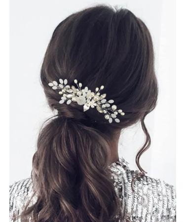 Yean Opal Crystal Wedding Hair Comb - Bridal Hair Accessory for Women and Girls - Buy Online on GoSupps.com