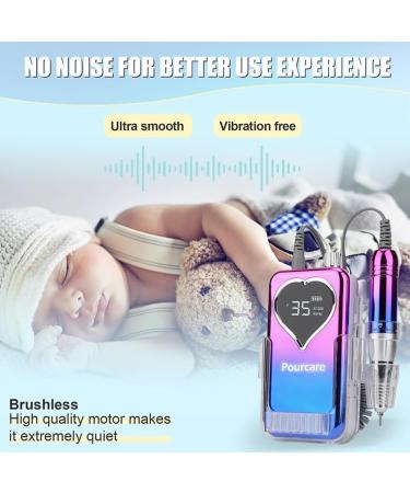 Electric Nail Drill Cordless Electronic Electric Nail Drill Professional Nail Drill Electric File For Polishing Low Vibration Low Heat Low Noise Removing Acrylic Nails For Acrylic Gel Nails - Buy Online on GoSupps.com