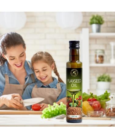 Buy Linseed Oil 250ml - Natural Cold-Pressed Omega 3 & 6 - Ideal for Dressings Sauces & Baking - Glass Bottle - Buy Online on GoSupps.com