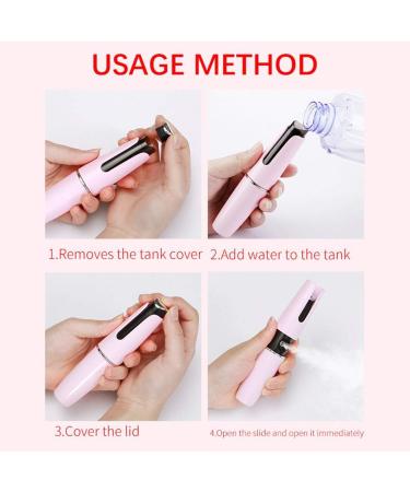 RIYAN Face Portable Handheld Nano Sprayer Device Humidifier Moisture in Your Skin Moisten and Sooth Tired Beauty Instrument Mist (Pink) - Buy Online on GoSupps.com
