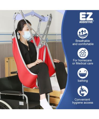 EZ Assistive Patient Lift Aid Sling for Home Use Divided Leg with Lower Back Sling for Patient Transfer and Medical Lift 500lb Weight Capacity (Medium 1pc) - Buy Online on GoSupps.com