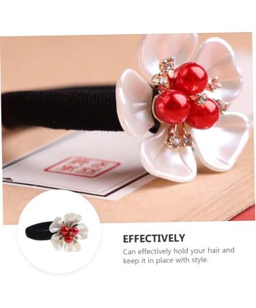 Beatifufu Hair Accessories Hair Rope Flowers Ponytail Holder Flower Hair Tie Multi- Premium Hair Scrunchies Women Hair Scrunchie Miss Synthetic Shell Flower Resin Jiangnan Christmas - Buy Online on GoSupps.com