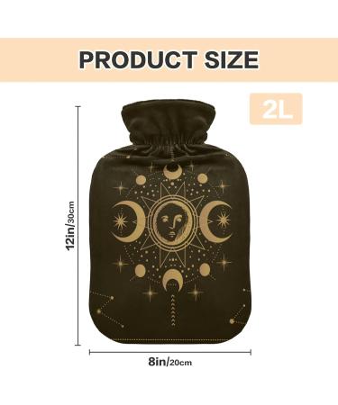 Sun Magical Alchemy Hot Water Bottle with Cover | Soft & Warm for Winter | 1L - Ideal for Bed Hand Neck & Shoulders - Buy Online on GoSupps.com
