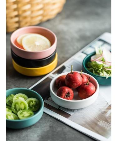 Fruit Bowl Snack Containers Round Plate Creative Ceramic Small Plate Soaking Plate Household Soy Sauce Plate Small Plate Vinegar Plate Soaking Plate Soy Sauce Breakfast Bowls (Color : C) (B) - Buy Online on GoSupps.com