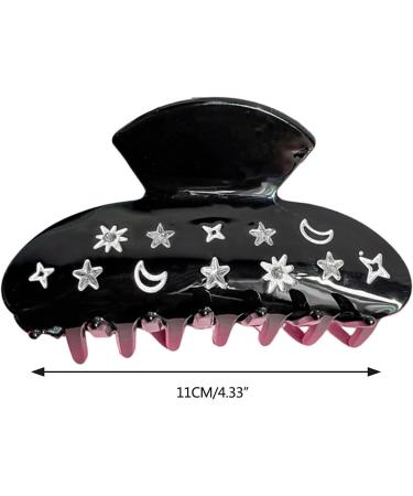 AJOIDR Star Moon Hair Claw Clip Glittering Claw Clips Hair Banana Barrettes Nonslip Girl Hair Clip Ponytail Clamp for Women Silver - Buy Online on GoSupps.com