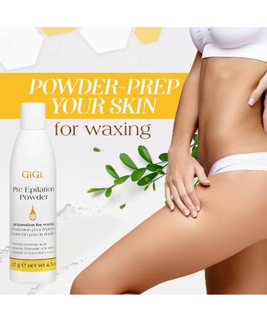 Gigi Pre Epilation Dusting Powder 4.5oz - Prepare Skin for Waxing | Excess Oil Absorption | Gentle Formula - Buy Online on GoSupps.com