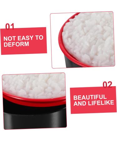 TOYANDONA 3pcs Simulated Rice Models Toys Food Plastic Cooked Rice Cooked Rice Model Simulated Cooked Rice Fake Cooked Rice Decor Home Decor Photo Prop Fake Rice Plastic Bowl Artificial PVC 12.50X12.50X8.50CMx3pcs 1 - Buy Online on GoSupps.com