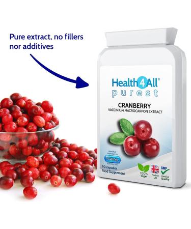 Cranberry 10,000mg 180 Capsules - Purest Vegan Capsules | Made in UK by Health4All - Buy Online on GoSupps.com