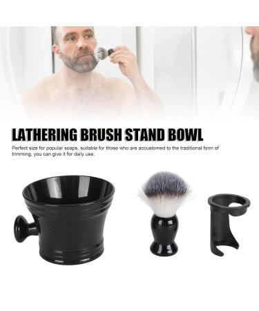 3-in-1 Beard Foam Brush Set for Men - Quick Drying Foam Brush with Stand - Soft Nylon Hair Residue Removal Tool - Buy Online on GoSupps.com