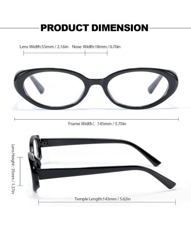 Shop Oval Blue Light Blocking Glasses for Women & Men | Stylish 90s Non-Prescription Computer Glasses IF8094-3 - Buy Online on GoSupps.com