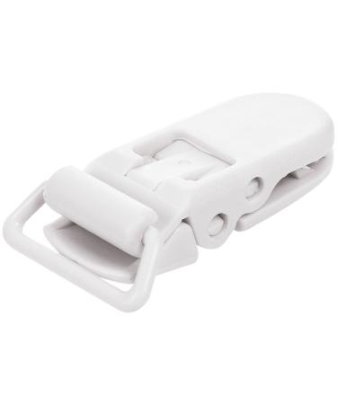 Bumdenuu 10Pcs T-Shape Plastic Pacifier Clips for Babies - White Soother Dummy Holders - International Shipping Available - Buy Online on GoSupps.com