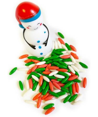 A Pinch Of...- Christmas Jumbo Rice - 25g. Red Green and White Christmas sprinkles ideal for all of your festive cakes and bakes. A real show stopper. Just enough for a single bake. - Buy Online on GoSupps.com