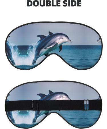 SSIMOO Cute Dolphin Print Eye Mask - Double-Sided Soft Light Blocking for Enhanced Sleep Quality - International Shipping Available - Buy Online on GoSupps.com
