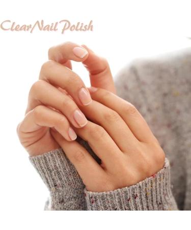 Clear Nail Polish 2 in 1 Nail Varnish Quick Dry Top Coat & Base Coat Nail Polish Glossy Finish & Long Lasting Nail Coat Non-Toxic Water Based Natural Nail Varnish No Need Cure 01ClearTopCoat - Buy Online on GoSupps.com