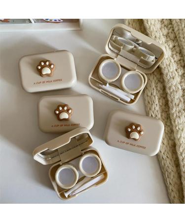Fashion Contact Lens Travel Kit | Cute Portable Dustproof Mini Storage Box | Khaki12 | One Size | Ideal for International Shipping - Buy Online on GoSupps.com