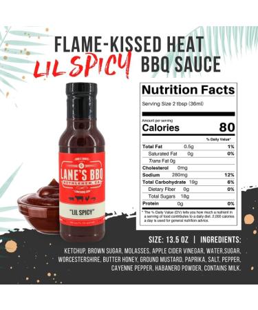 Lane's BBQ 'Lil Spicy' Sauce - 382g (13.5 oz) - Buy Online on GoSupps.com
