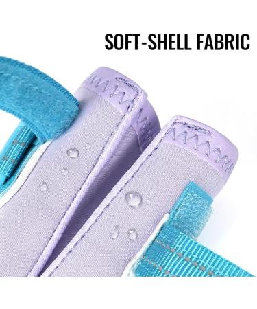 MOKCCI Truelove Dog Boots Waterproof - Reflective Straps for Small Medium & Large Dogs (4 Pack) - Purple - Buy Online on GoSupps.com