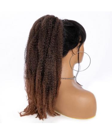 18inch Afro Kinky Curly Ponytail Clip in Wavy Ponytail Extension Marley Hair Piece Drawstring Puff Bun 18 inches 1B/30# - Buy Online on GoSupps.com