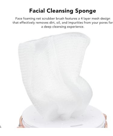 Qukaim Scalp Scrubber Foaming Net Scalp Scrubber Brush 2 in 1 Double Headed Mesh Facial Cleansing Brush with Sponge - Buy Online on GoSupps.com