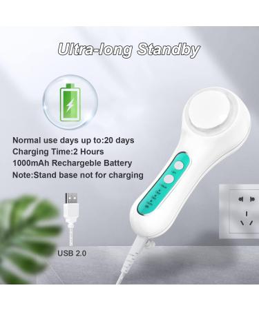 FreeBreath Facial Cleansing Brush - IPX7 Waterproof Face Scrubber with 3 Speed Modes | 5 Brush Heads for Cleansing and Exfoliating | Removes Blackheads | Fully Rechargeable | Fresh Green - Buy Online on GoSupps.com